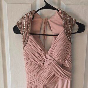 Vintage Mignon Blush Pink Beaded Gown